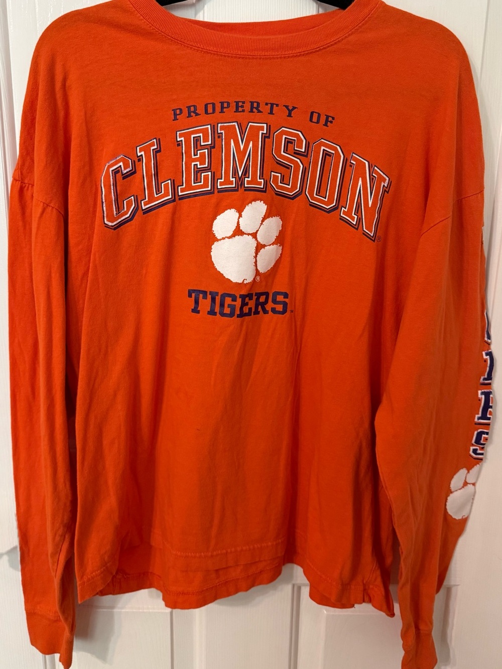 Clemson Tigers Orange Long Sleeve T-Shirt XL Victory Sportswear